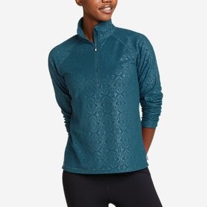 Eddie Bauer Fast Fleece Raglan-Sleeve 1/4-Zip - Print. See pics 2-7 for color